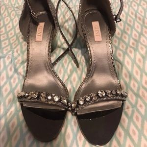 Glint snakeskin heels